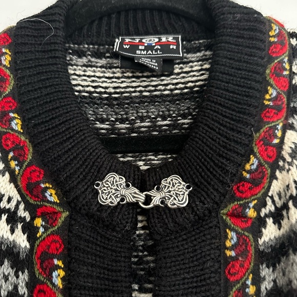 Nor Wear 100% Wool. Small Casual Women's Wool Cardigan Nordic Ice Wear Sweater - Picture 8 of 16